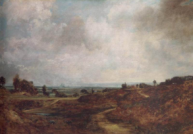 John Constable Hampstead Heath with London in the distance oil painting image